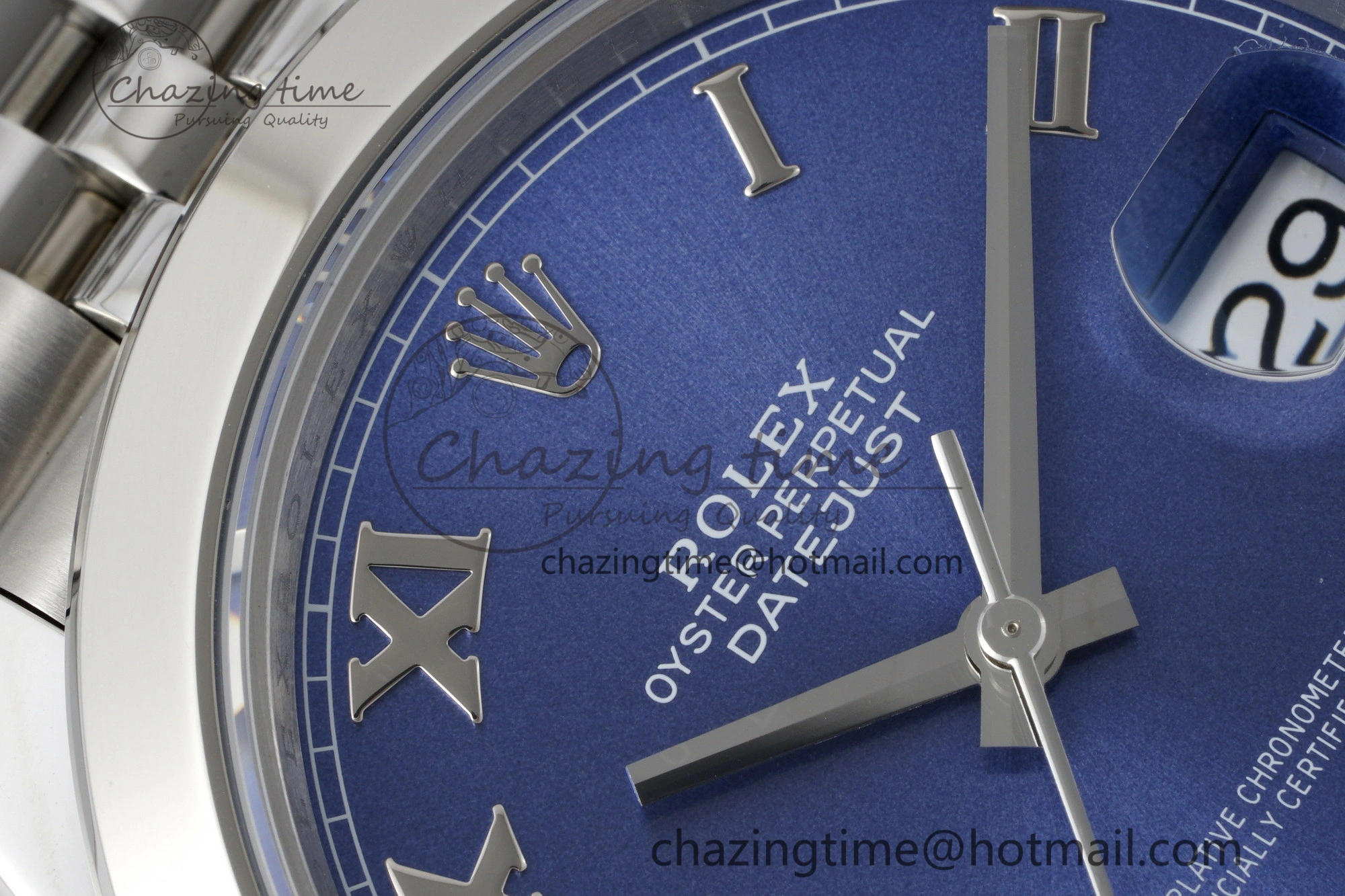 DateJust 41 SS Polished Bezel KING 1:1 Best Edition 904L Steel Blue Roman Dial on Jubilee Bracelet VR WellDesigned 2213
