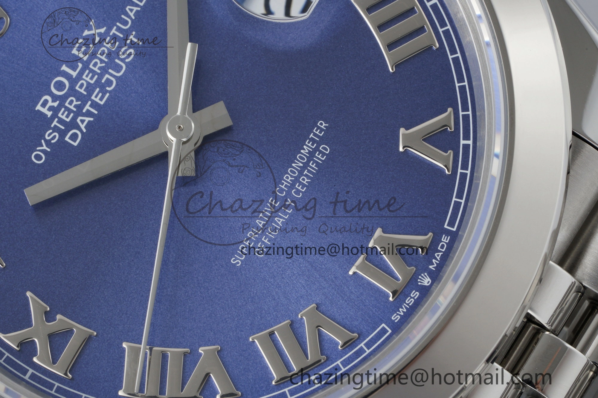 DateJust 41 SS Polished Bezel KING 1:1 Best Edition 904L Steel Blue Roman Dial on Jubilee Bracelet VR WellDesigned 2213