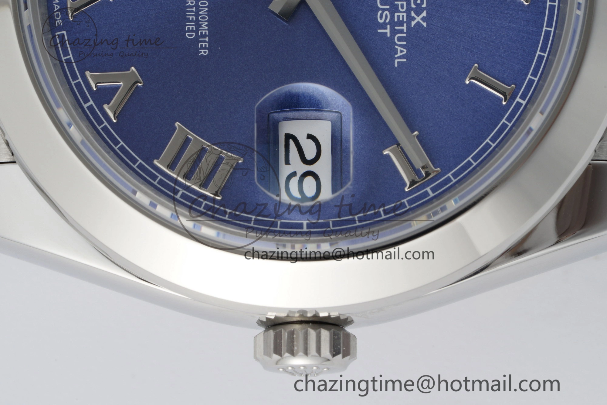 DateJust 41 SS Polished Bezel KING 1:1 Best Edition 904L Steel Blue Roman Dial on Jubilee Bracelet VR WellDesigned 2213