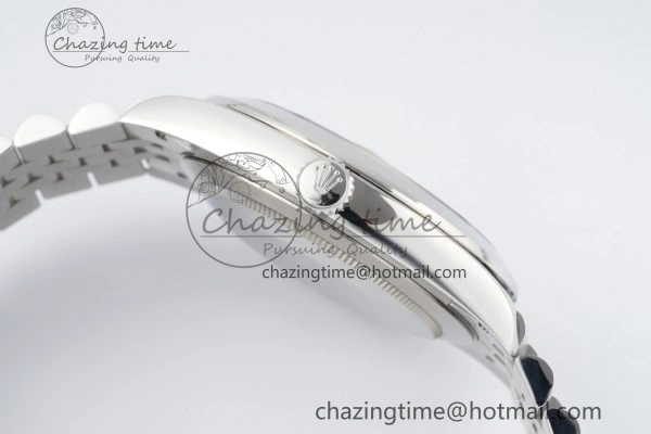 DateJust 41 SS Polished Bezel KING 1:1 Best Edition 904L Steel Blue Roman Dial on Jubilee Bracelet VR WellDesigned 2213