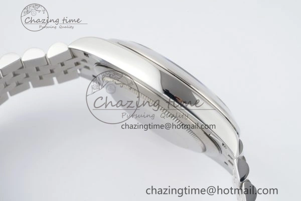 DateJust 41 SS Polished Bezel KING 1:1 Best Edition 904L Steel Blue Roman Dial on Jubilee Bracelet VR WellDesigned 2213