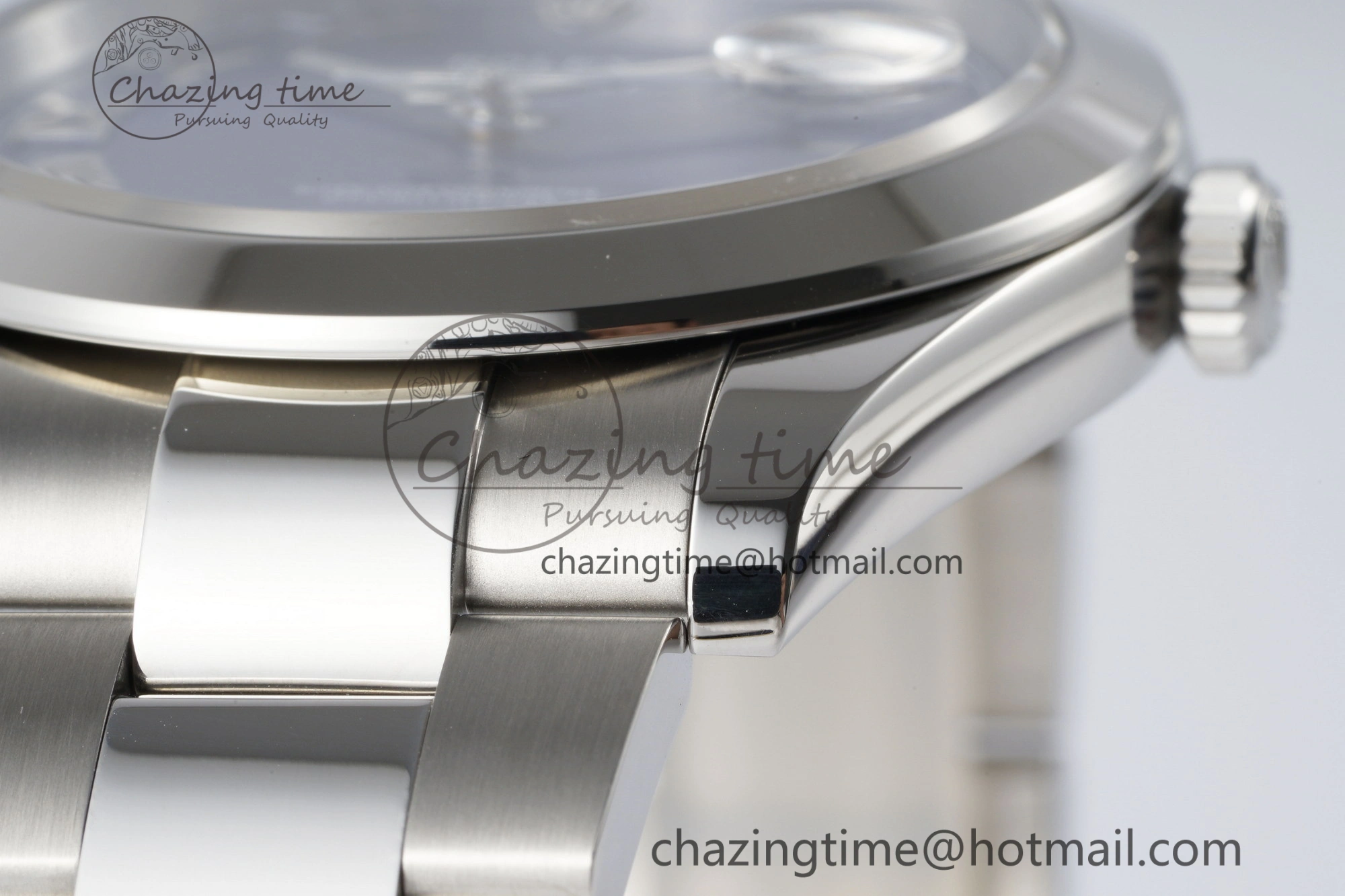 Affordable DateJust 41 SS Polished Bezel KING 1:1 Best Edition 904L Steel Blue Roman Dial on Oyster Bracelet VR 2212