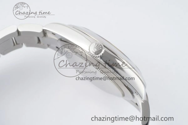 Affordable DateJust 41 SS Polished Bezel KING 1:1 Best Edition 904L Steel Blue Roman Dial on Oyster Bracelet VR 2212