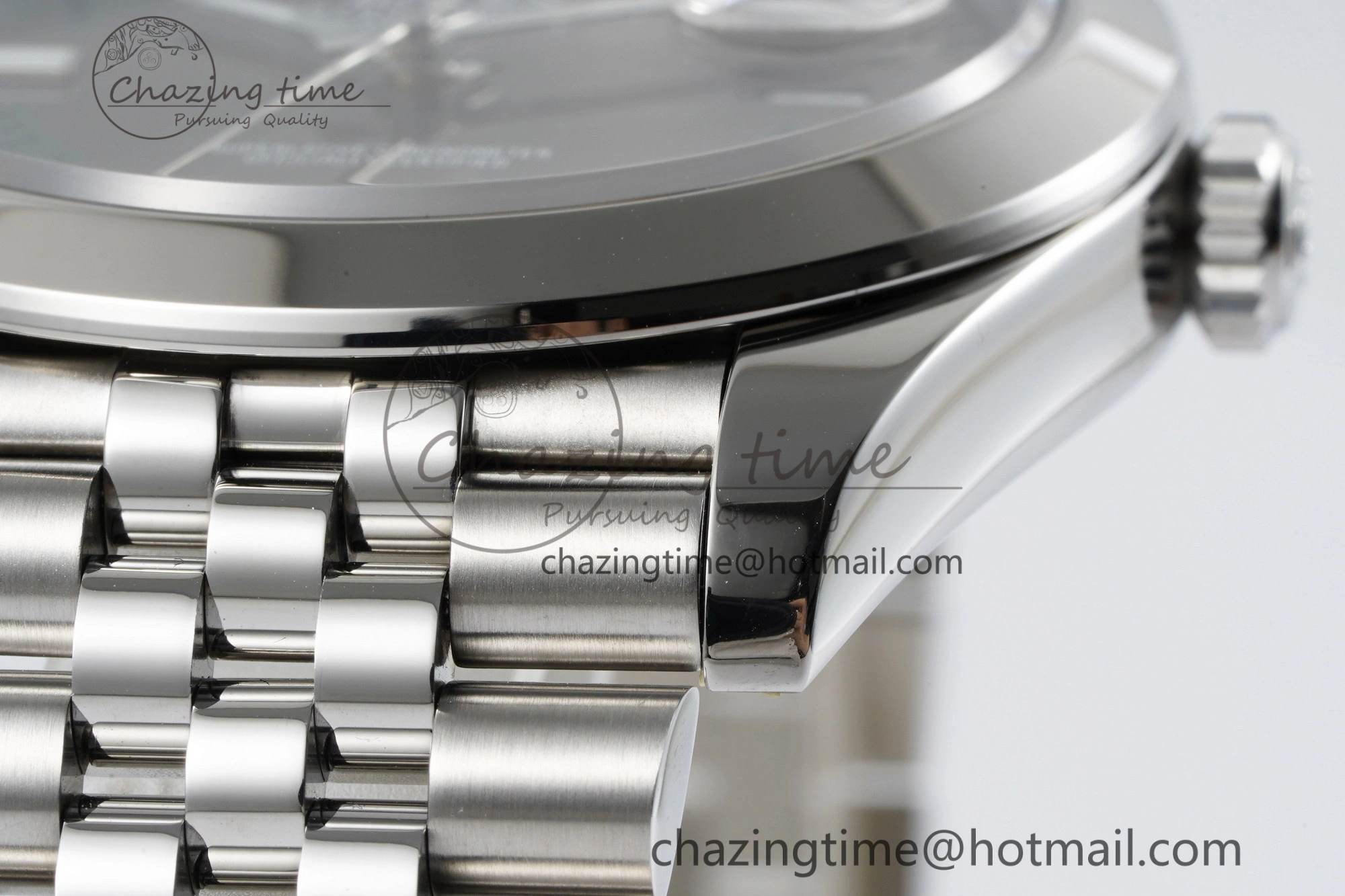 BestValue DateJust 41 SS Polished Bezel KING 1:1 Best Edition 904L Steel Gray Green Roman Dial on Jubilee Bracelet VR 2206