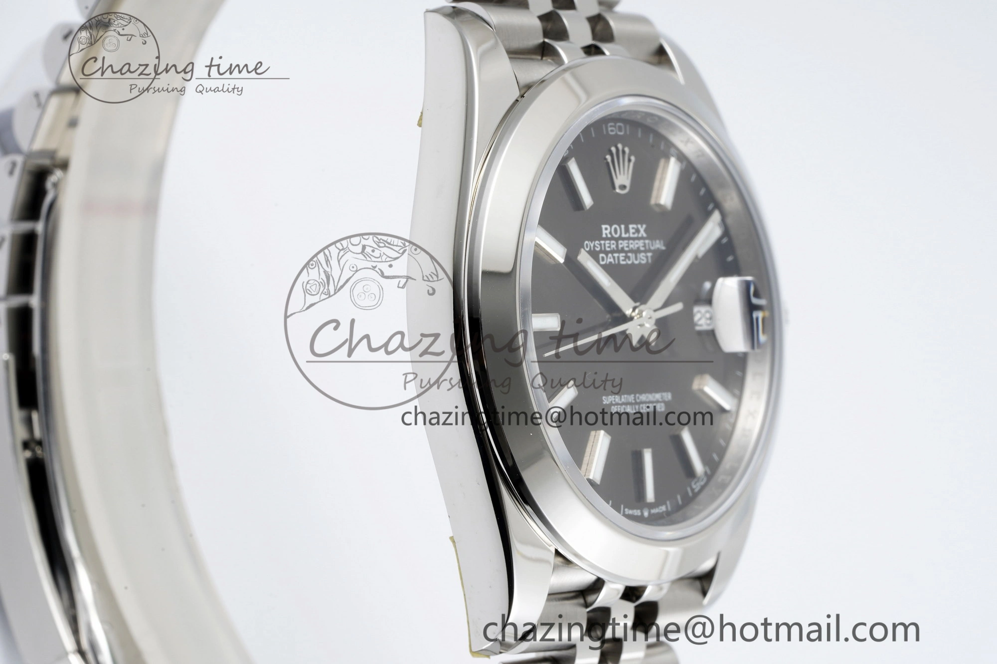 MultiPurpose DateJust 41 SS Polished Bezel KING 1:1 Best Edition 904L Steel Gray Stick Dial on Jubilee Bracelet VR 2207