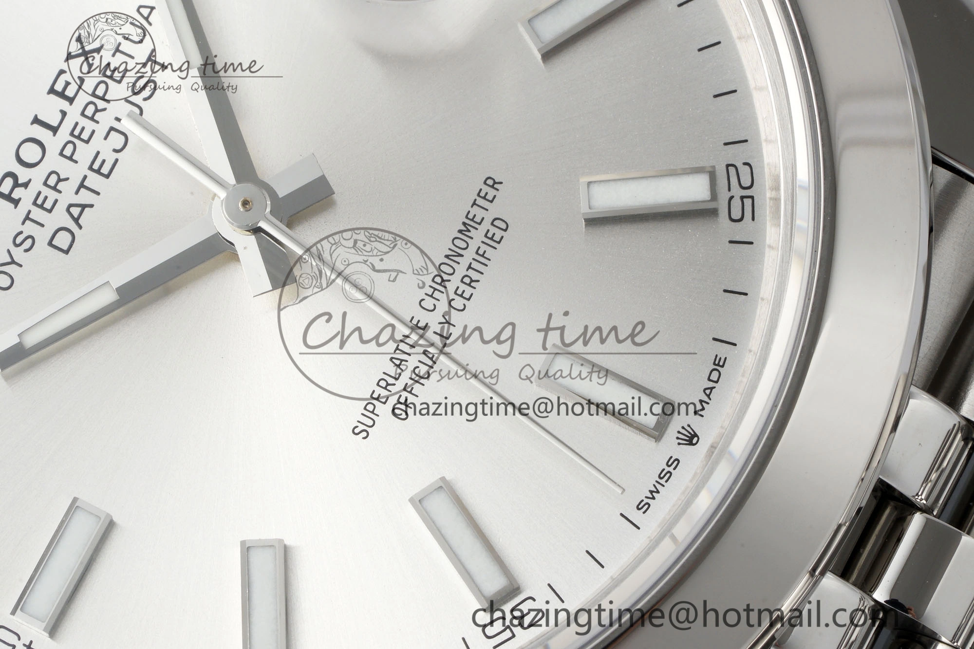 Sleek DateJust 41 SS Polished Bezel KING 1:1 Best Edition 904L Steel Silver Stick Dial on Jubilee Bracelet VR 2159