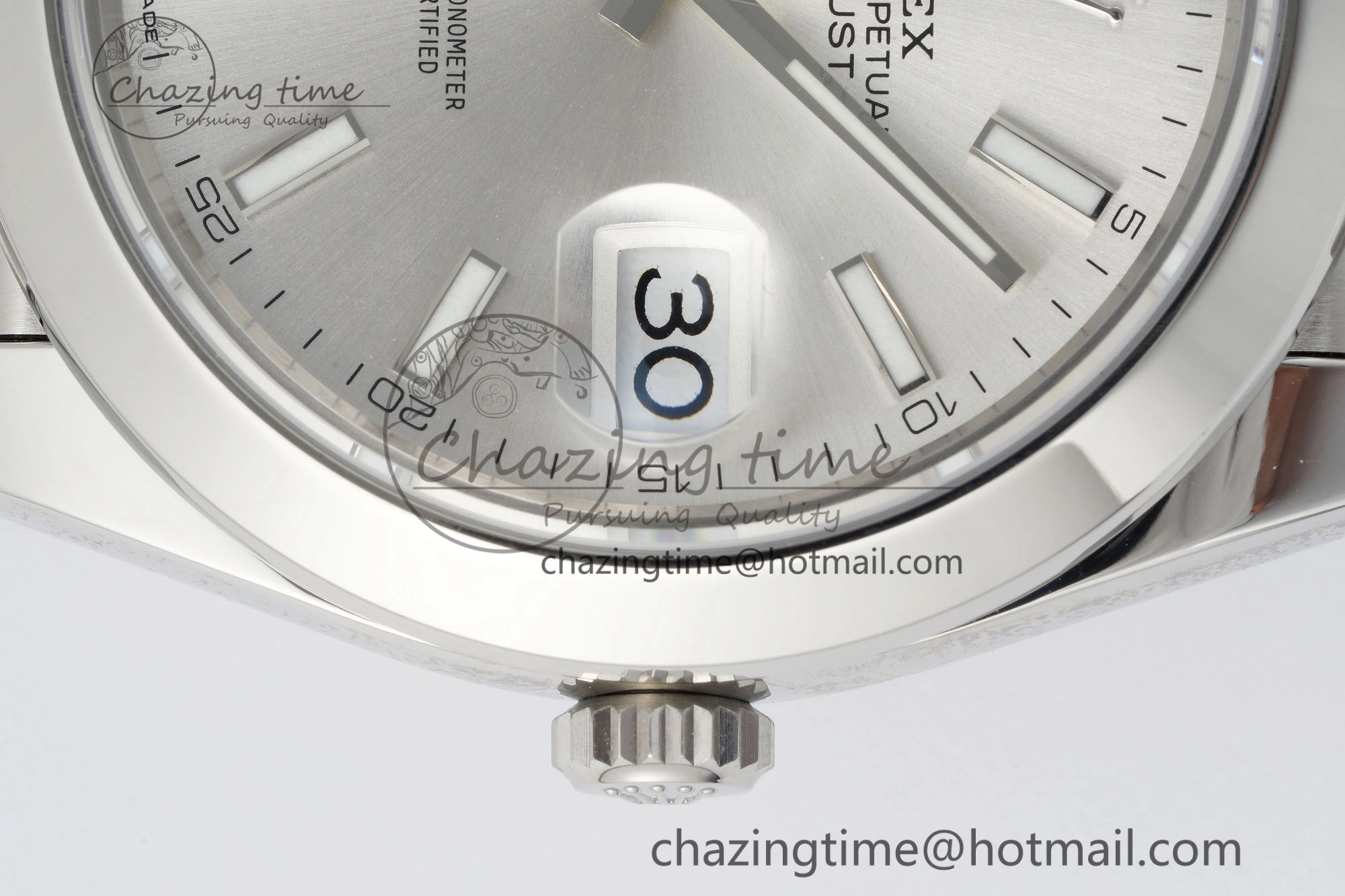 Sleek DateJust 41 SS Polished Bezel KING 1:1 Best Edition 904L Steel Silver Stick Dial on Jubilee Bracelet VR 2159