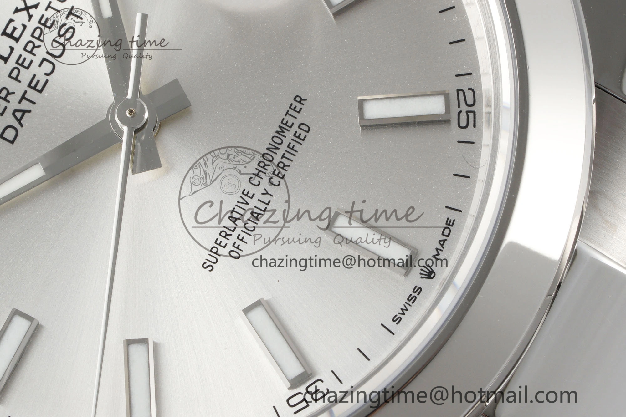Sporty DateJust 41 SS Polished Bezel KING 1:1 Best Edition 904L Steel Silver Stick Dial on Oyster Bracelet VR 2167