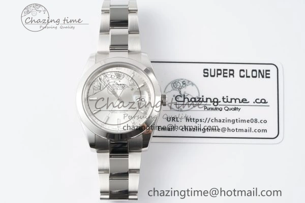 Sporty DateJust 41 SS Polished Bezel KING 1:1 Best Edition 904L Steel Silver Stick Dial on Oyster Bracelet VR 2167