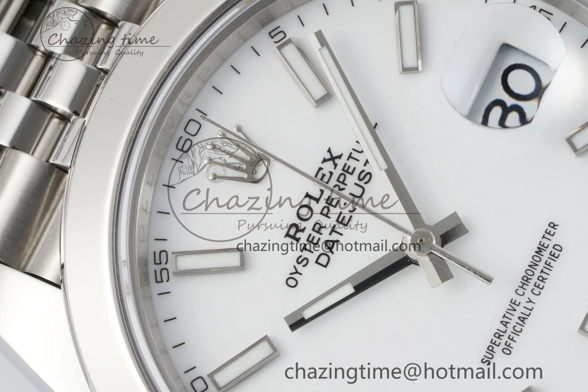 DateJust 41 SS Polished Bezel KING 1:1 Best Edition 904L Steel White Stick Dial on Jubilee Bracelet VR FreshLook 2160