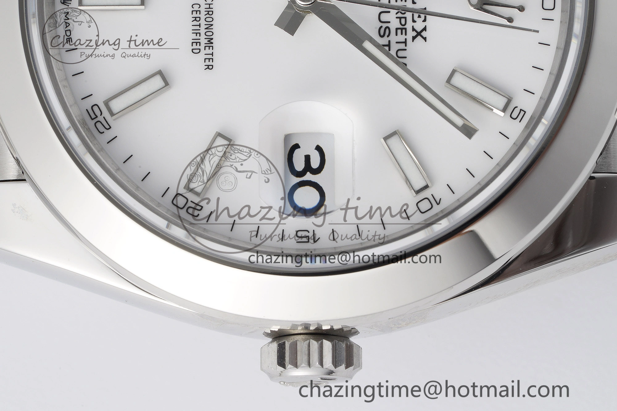 DateJust 41 SS Polished Bezel KING 1:1 Best Edition 904L Steel White Stick Dial on Jubilee Bracelet VR FreshLook 2160