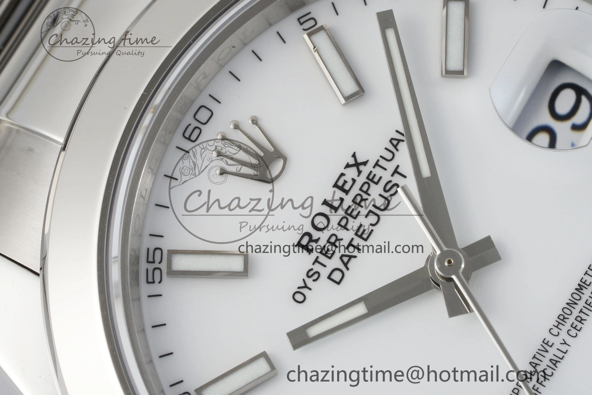 DateJust 41 SS Polished Bezel KING 1:1 Best Edition 904L Steel White Stick Dial on Oyster Bracelet VR Affordable 2164