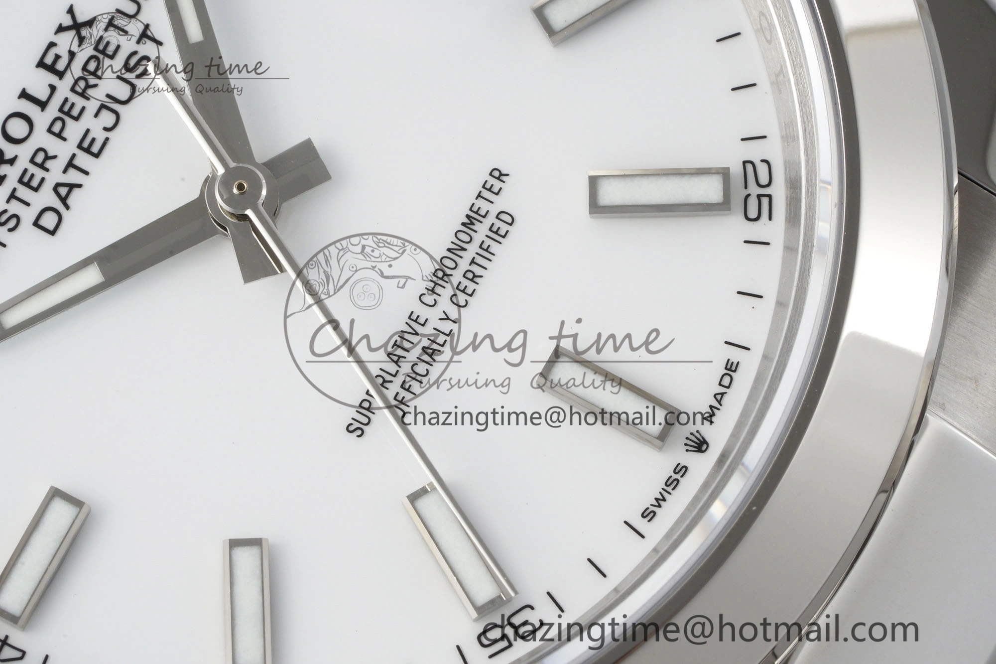 DateJust 41 SS Polished Bezel KING 1:1 Best Edition 904L Steel White Stick Dial on Oyster Bracelet VR Affordable 2164