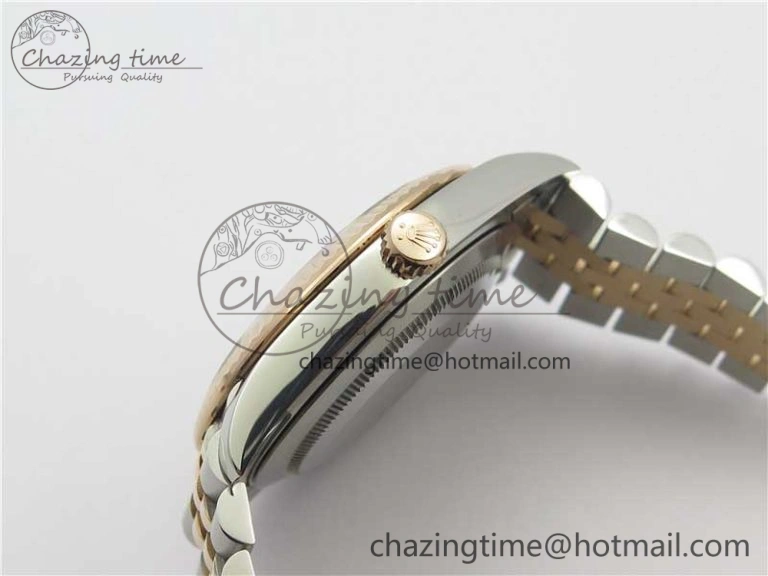 DateJust 41 SS RG 126333 Fluted Bezel DJF Best Edition 904L Steel Gray Dial Green Roman Markers on Jubilee Bracelet A Stylish 10556