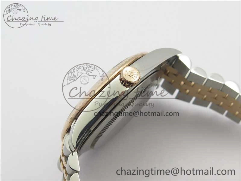 DateJust 41 SS RG 126333 Fluted Bezel DJF Best Edition 904L Steel Gray Dial Green Roman Markers on Jubilee Bracelet A Stylish 10556