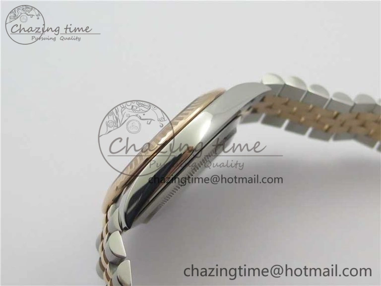 DateJust 41 SS RG 126333 Fluted Bezel DJF Best Edition 904L Steel Gray Dial Green Roman Markers on Jubilee Bracelet A Stylish 10556