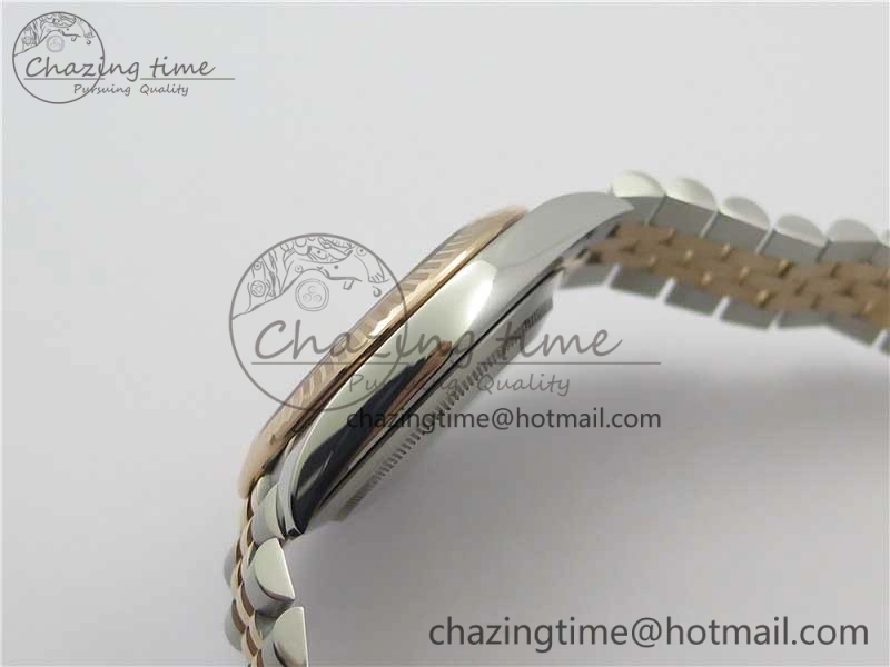 DateJust 41 SS RG 126333 Fluted Bezel DJF Best Edition 904L Steel Gray Dial Green Roman Markers on Jubilee Bracelet A Stylish 10556