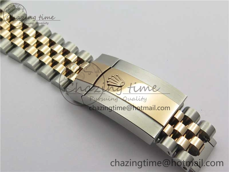 DateJust 41 SS RG 126333 Fluted Bezel DJF Best Edition 904L Steel Gray Dial Green Roman Markers on Jubilee Bracelet A Stylish 10556