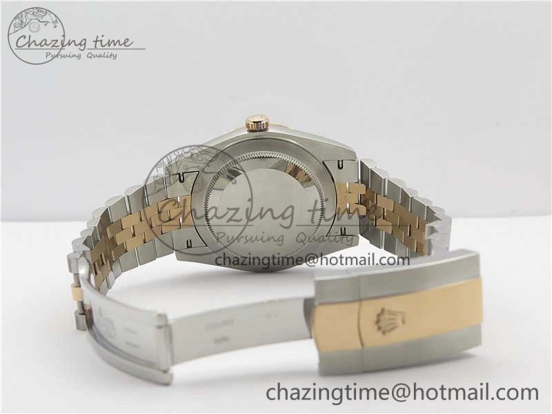 DateJust 41 SS RG 126333 Fluted Bezel DJF Best Edition 904L Steel Gray Dial Green Roman Markers on Jubilee Bracelet A Stylish 10556