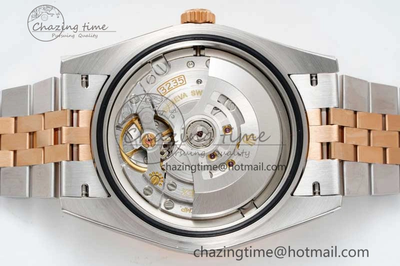 Affordable DateJust 41 SS RG JDF 1:1 Best Edition 904L Steel Brown Diamonds Dial on SS RG Jubilee Bracelet VR3235 V 2114