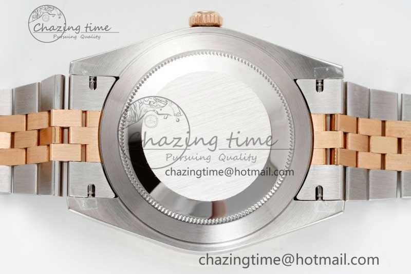 Affordable DateJust 41 SS RG JDF 1:1 Best Edition 904L Steel Brown Diamonds Dial on SS RG Jubilee Bracelet VR3235 V 2114