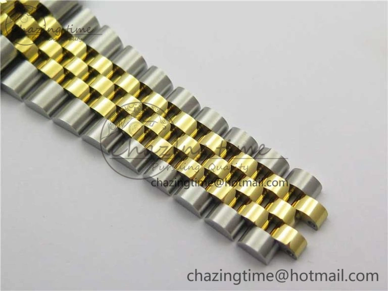 Breathable DateJust 41 SS YG 126333 Fluted Bezel DJF Best Edition 904L Steel Gray Dial Green Roman Markers on Jubilee Bracelet A 3194