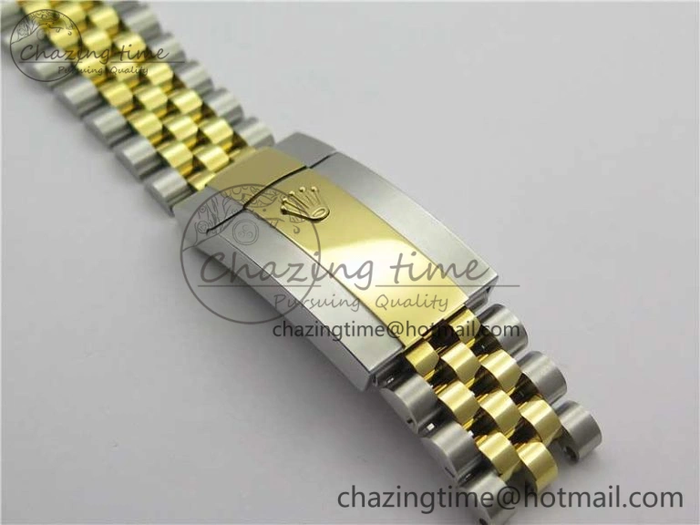 Breathable DateJust 41 SS YG 126333 Fluted Bezel DJF Best Edition 904L Steel Gray Dial Green Roman Markers on Jubilee Bracelet A 3194