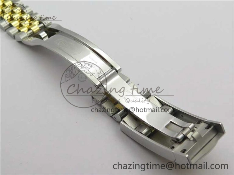 Breathable DateJust 41 SS YG 126333 Fluted Bezel DJF Best Edition 904L Steel Gray Dial Green Roman Markers on Jubilee Bracelet A 3194