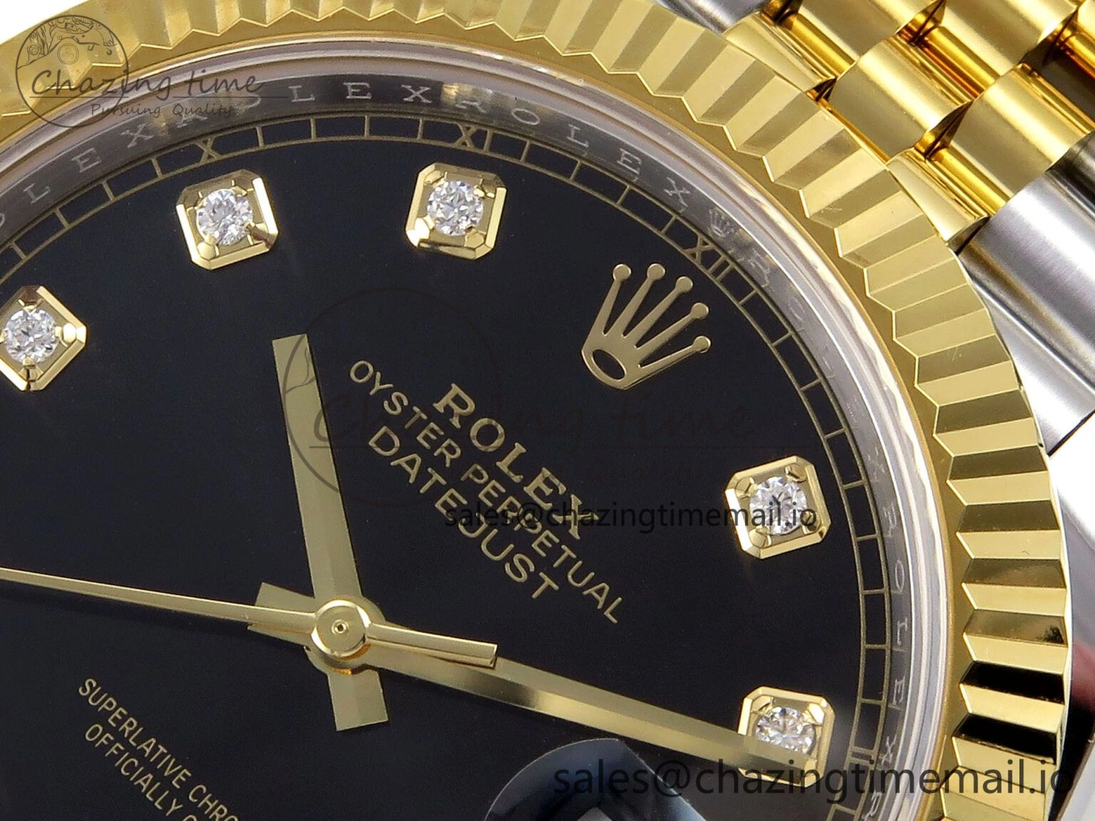 DateJust 41 SS YG ARF 1:1 Best Edition 904L Steel Black Diamonds Dial on Jubilee Bracelet SH FashionForward 1247