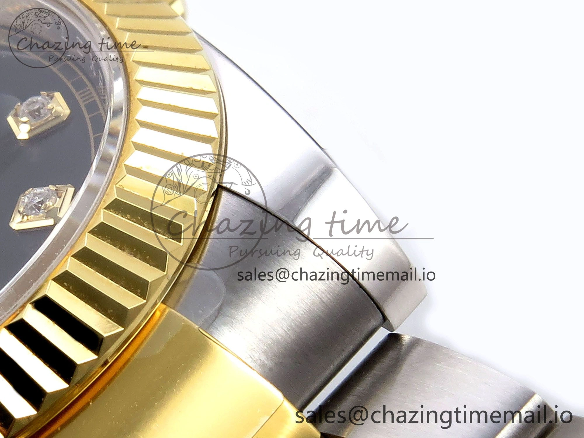 NewStyle DateJust 41 SS YG ARF 1:1 Best Edition 904L Steel Black Diamonds Dial on Oyster Bracelet SH3235 (Gain Weight) 1231