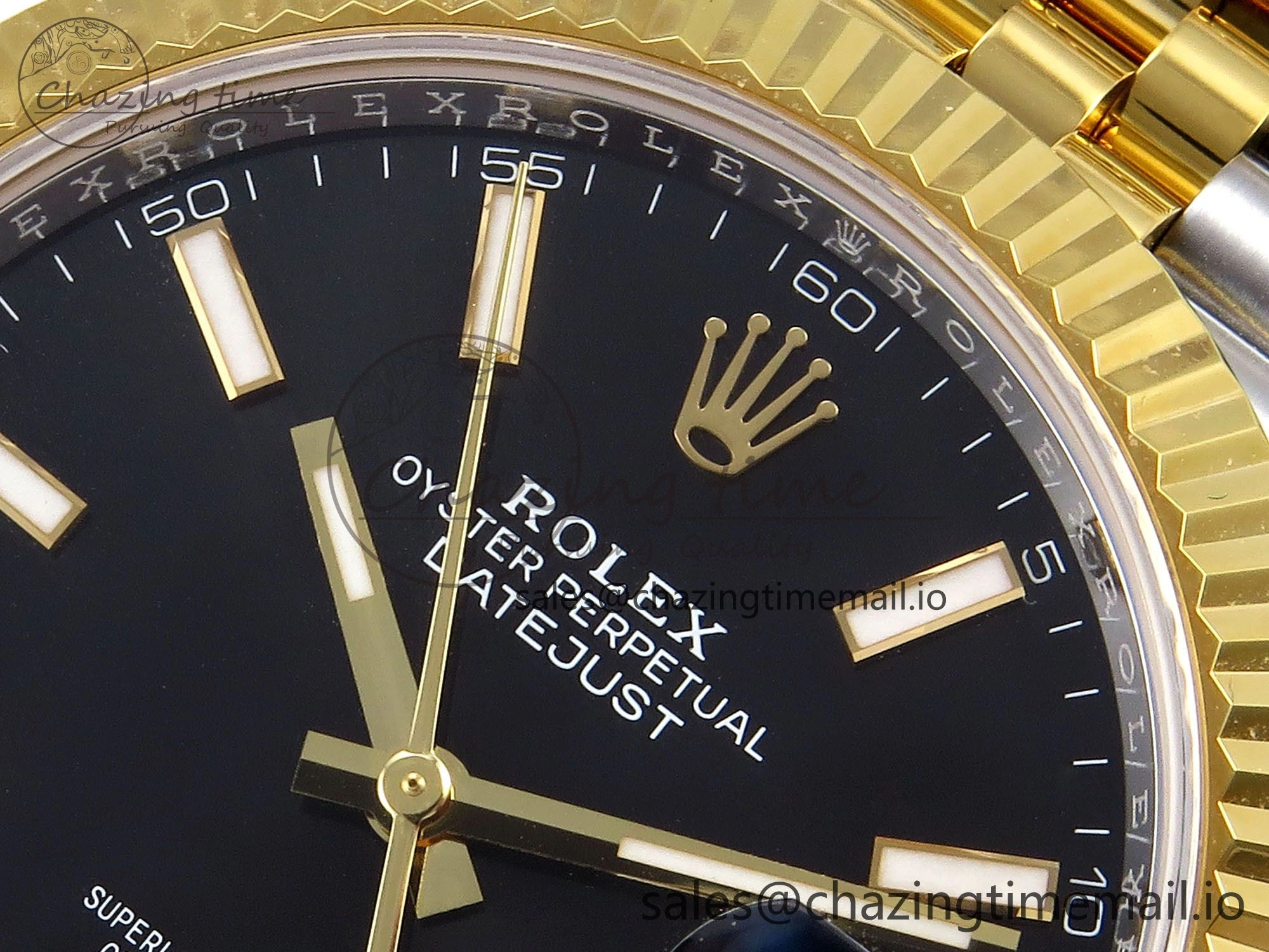 Affordable DateJust 41 SS YG ARF 1:1 Best Edition 904L Steel Black Stick Dial on Jubilee Bracelet SH3235 (Gain Weight) 1225