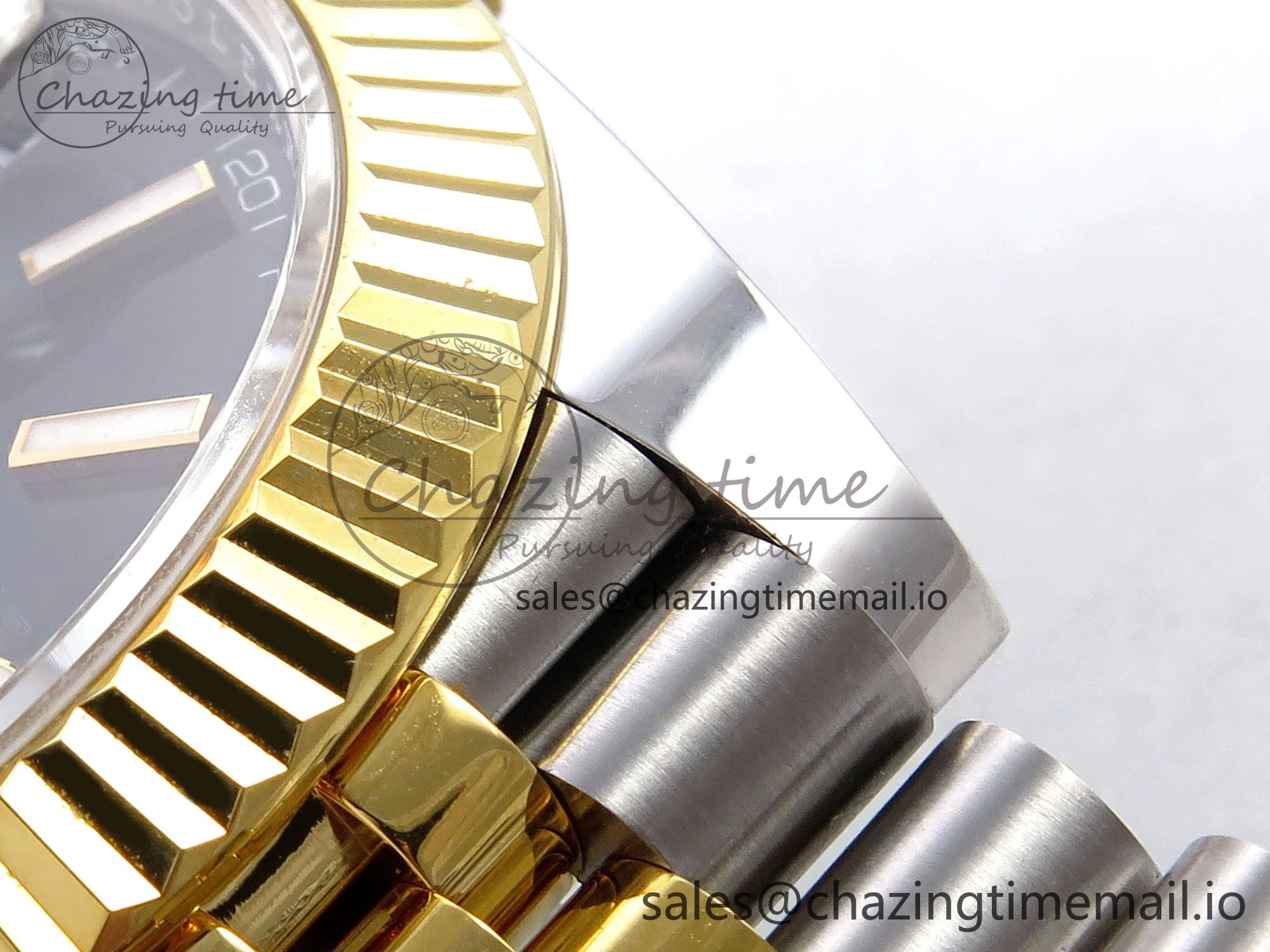 TopPick DateJust 41 SS YG ARF 1:1 Best Edition 904L Steel Black Stick Dial on Jubilee Bracelet SH 1249