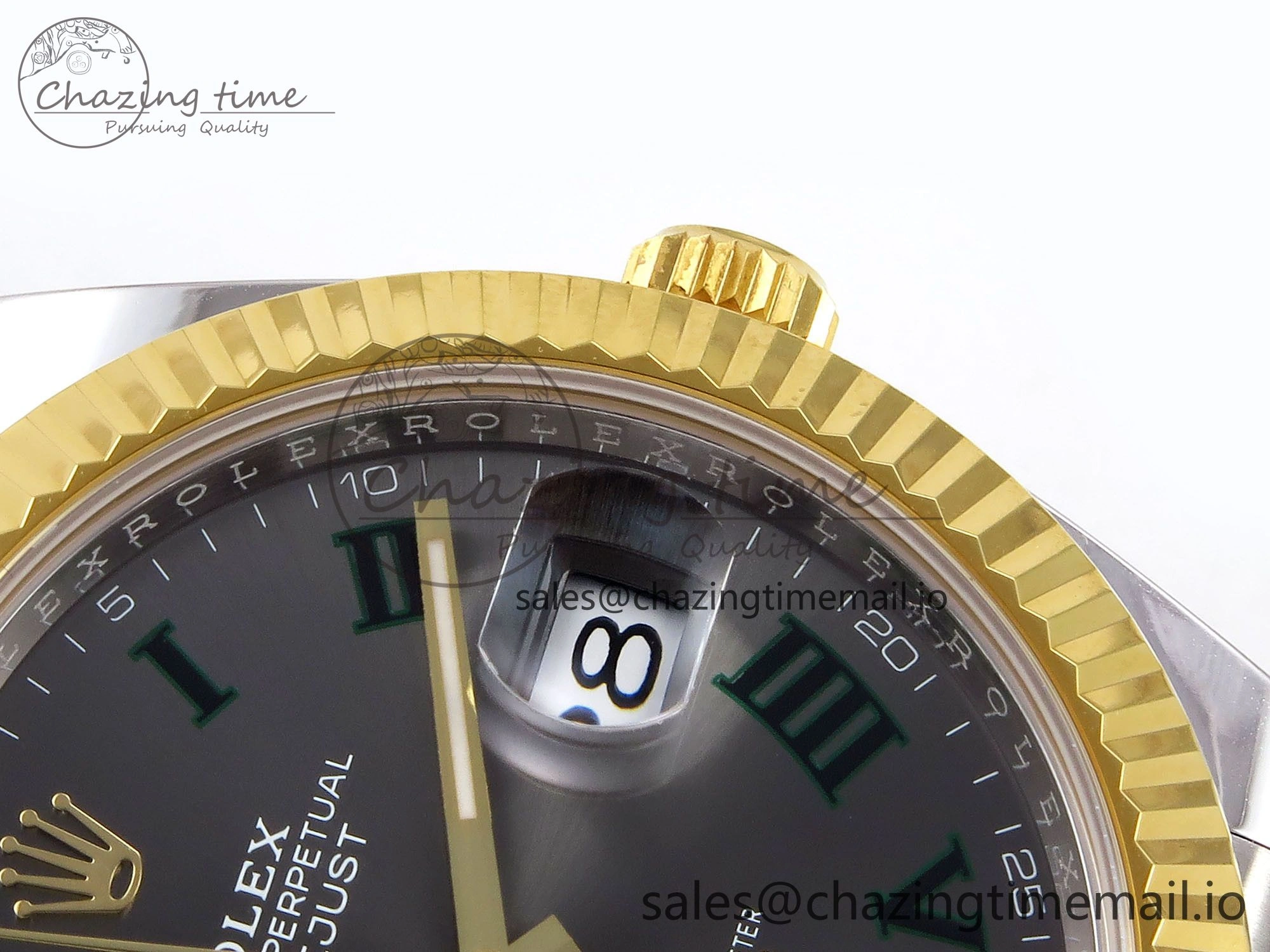 DateJust 41 SS YG ARF 1:1 Best Edition 904L Steel Gray Green Roman Dial on Jubilee Bracelet SH3235 (Gain Weight) ZipUp 1218