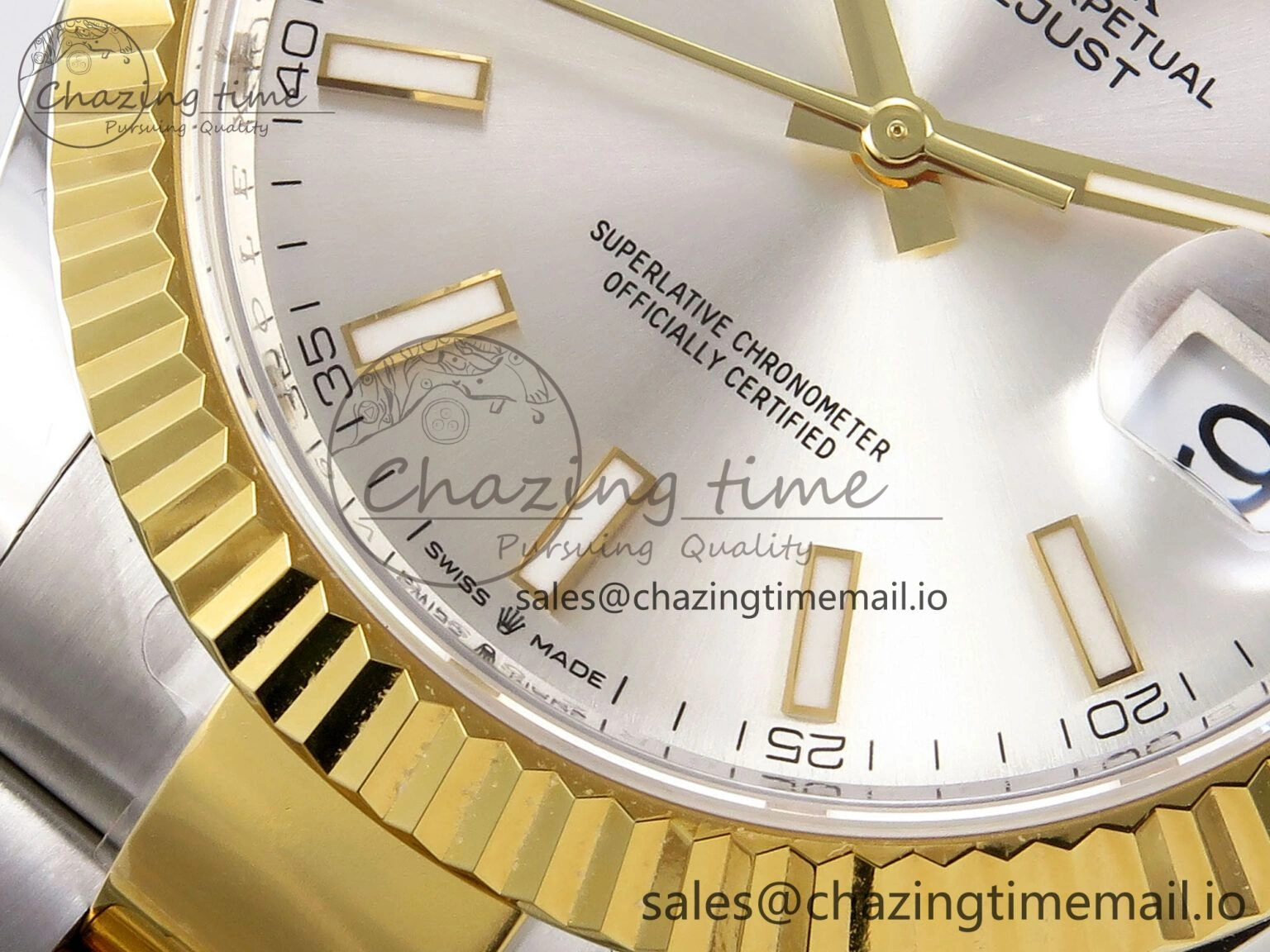 Sustainable DateJust 41 SS YG ARF 1:1 Best Edition 904L Steel Silver Stick Dial on Oyster Bracelet SH3235 (Gain Weight) 1234