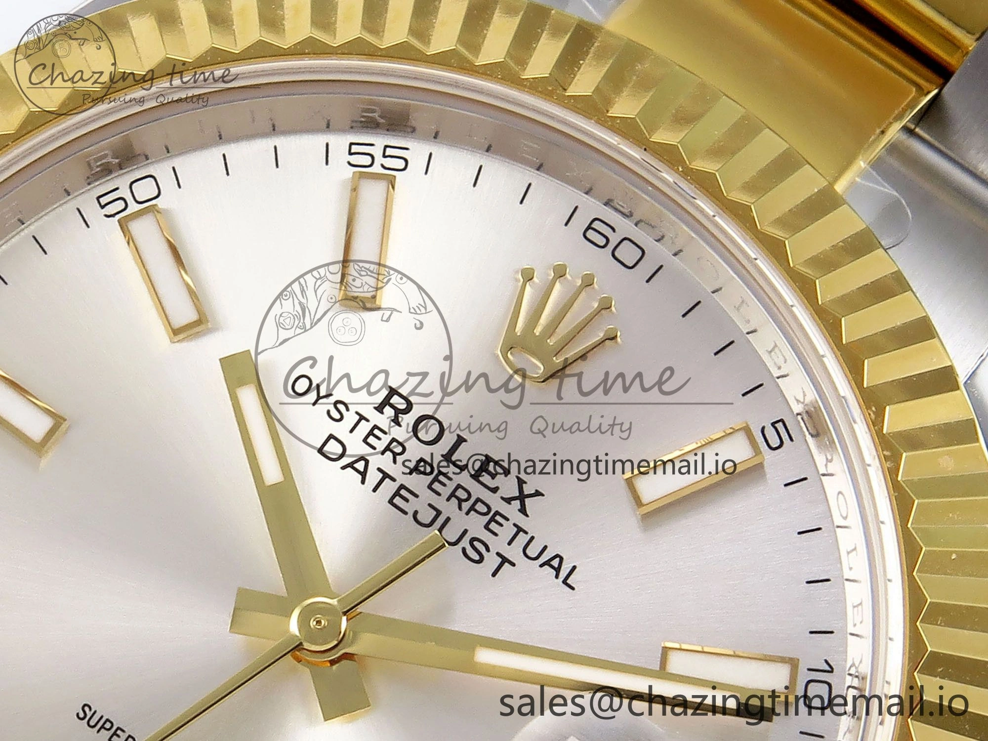 DateJust 41 SS YG ARF 1:1 Best Edition 904L Steel Silver Stick Dial on Oyster Bracelet SH MultiPurpose 1262
