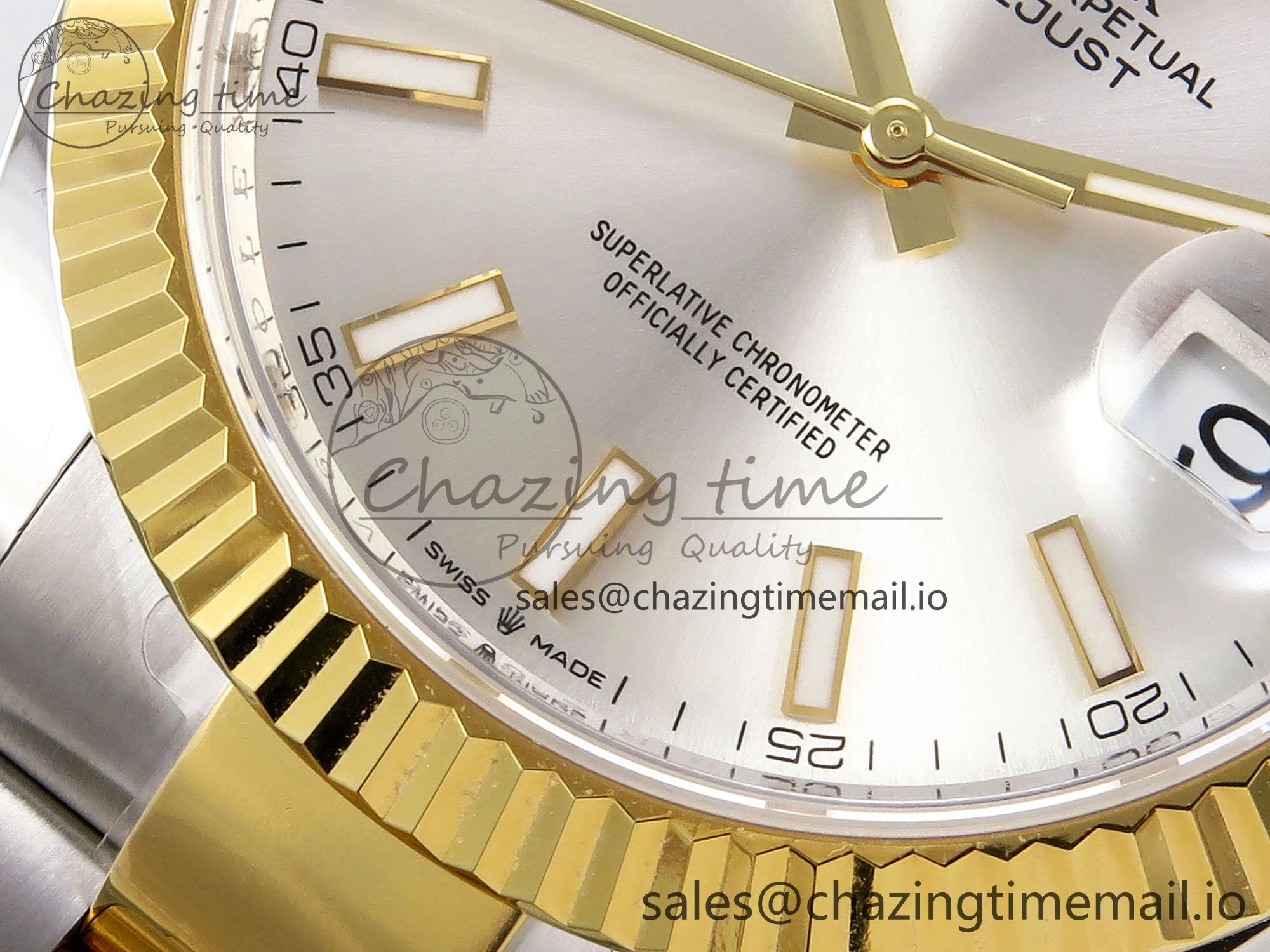 DateJust 41 SS YG ARF 1:1 Best Edition 904L Steel Silver Stick Dial on Oyster Bracelet SH MultiPurpose 1262