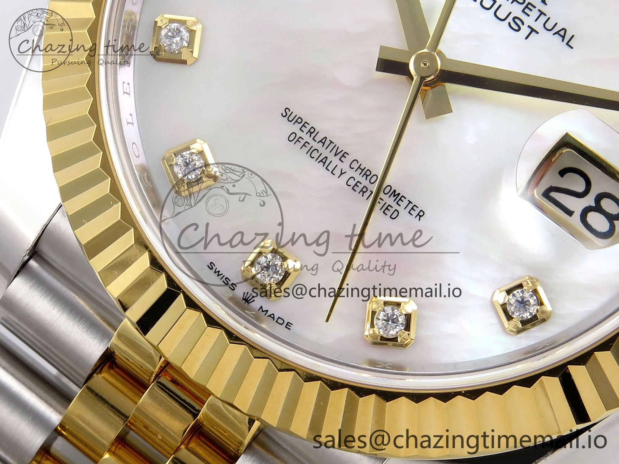 DateJust 41 SS YG ARF 1:1 Best Edition 904L Steel White MOP Dial on Jubilee Bracelet SH Casual 1248