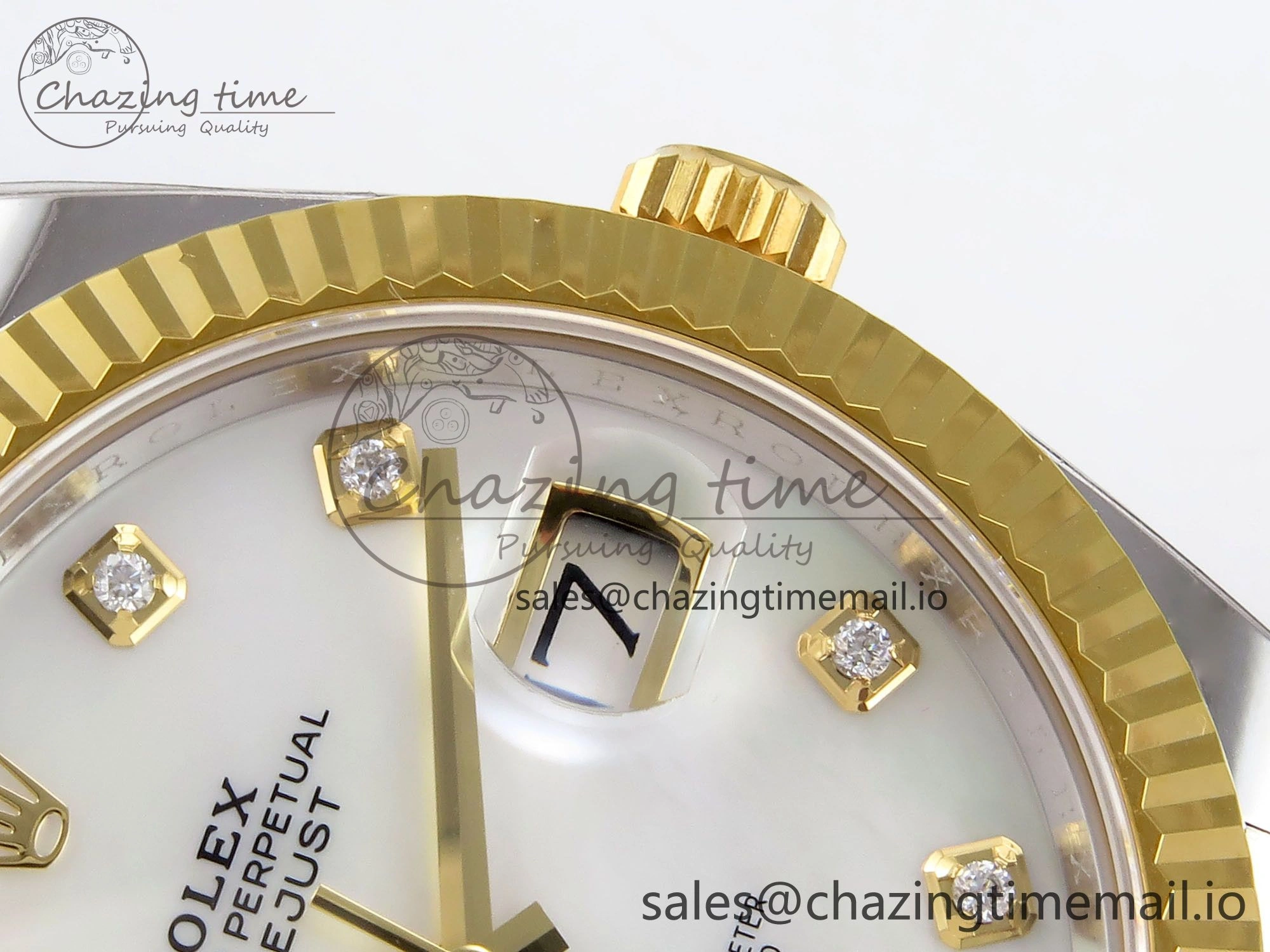 DateJust 41 SS YG ARF 1:1 Best Edition 904L Steel White MOP Dial on Oyster Bracelet SH3235 (Gain Weight) QuickDry 1235