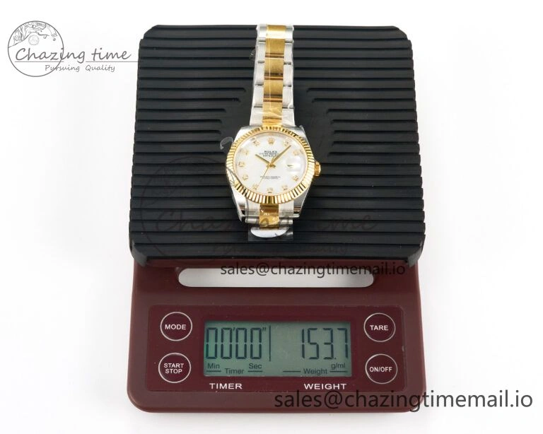 DateJust 41 SS YG ARF 1:1 Best Edition 904L Steel White MOP Dial on Oyster Bracelet SH3235 (Gain Weight) QuickDry 1235