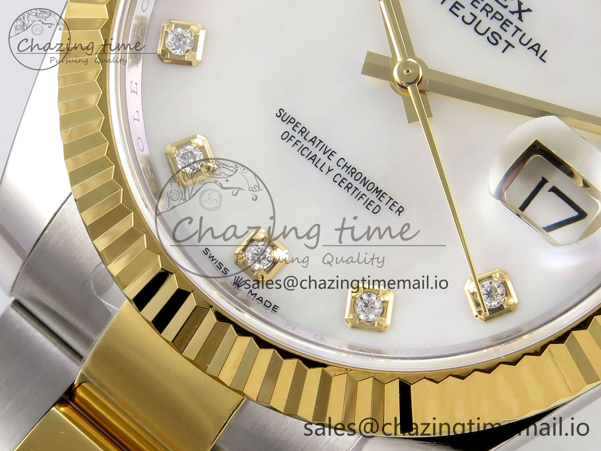 TravelReady DateJust 41 SS YG ARF 1:1 Best Edition 904L Steel White MOP Dial on Oyster Bracelet SH 1257