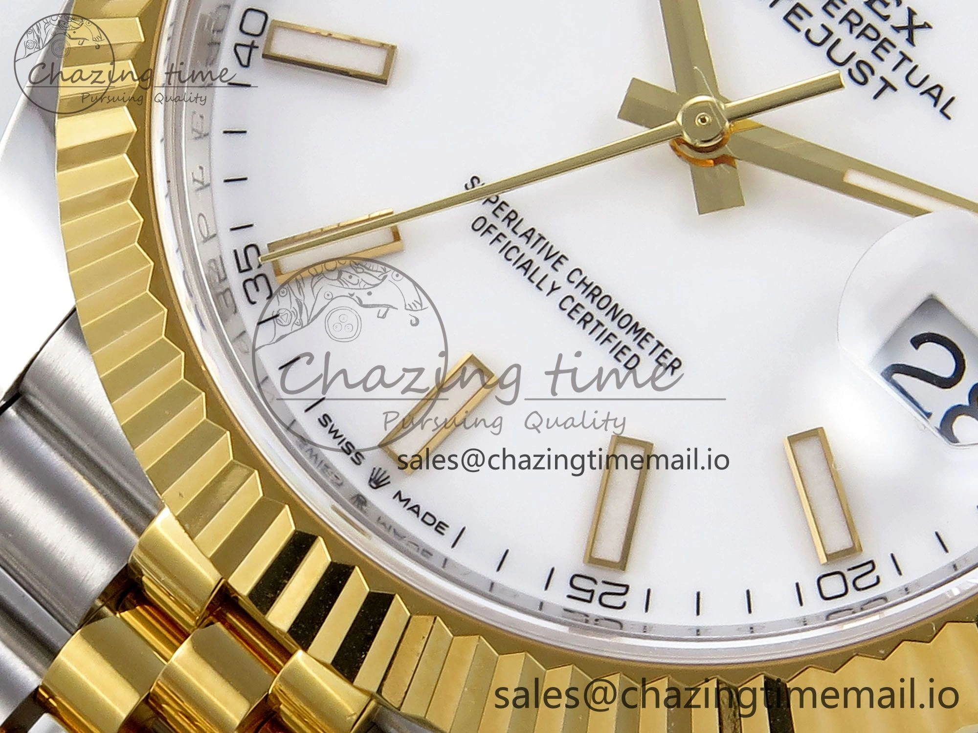Attractive DateJust 41 SS YG ARF 1:1 Best Edition 904L Steel White Stick Dial on Jubilee Bracelet SH3235 (Gain Weight) 1223