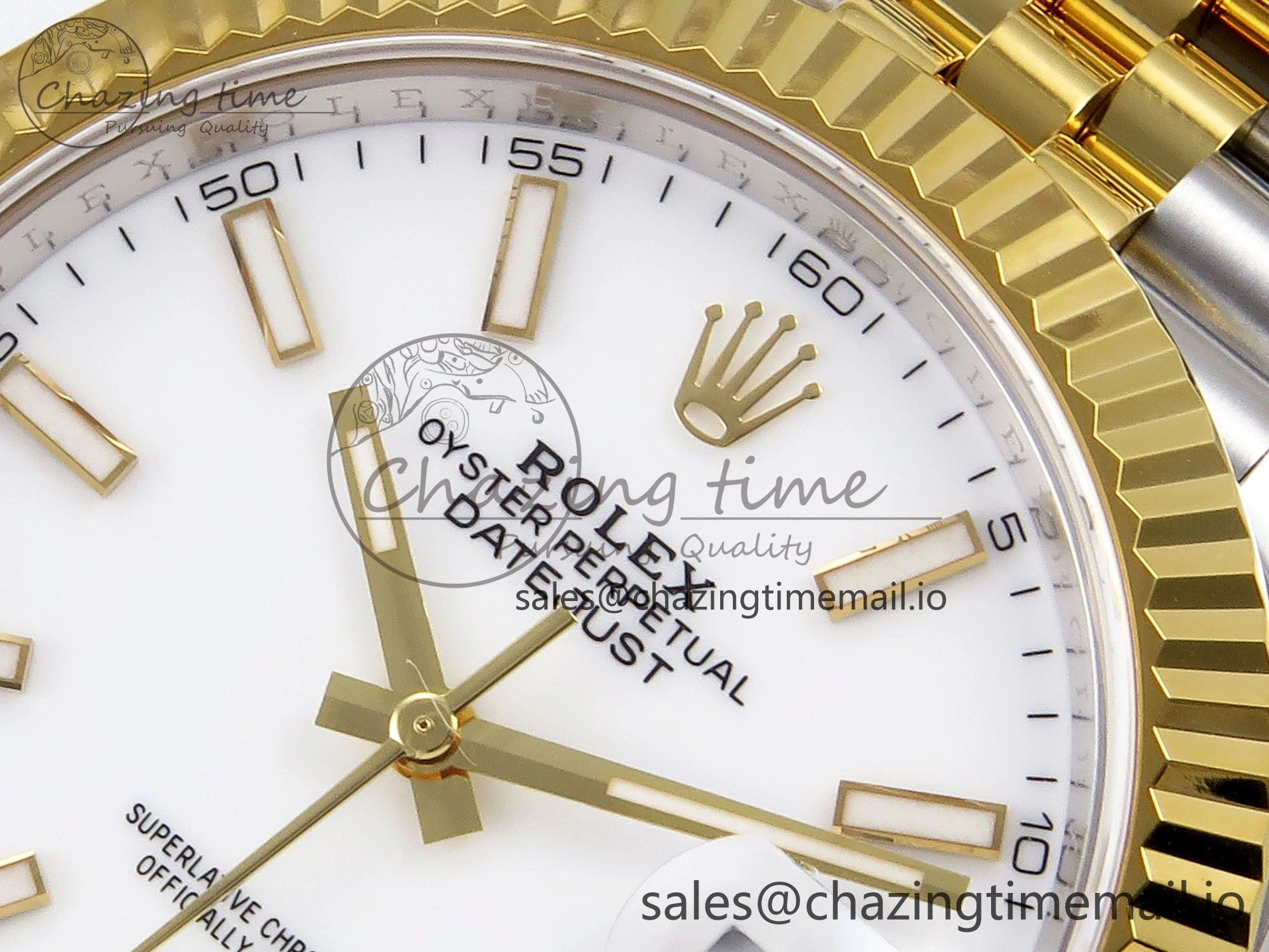 DateJust 41 SS YG ARF 1:1 Best Edition 904L Steel White Stick Dial on Jubilee Bracelet SH Cozy 1252