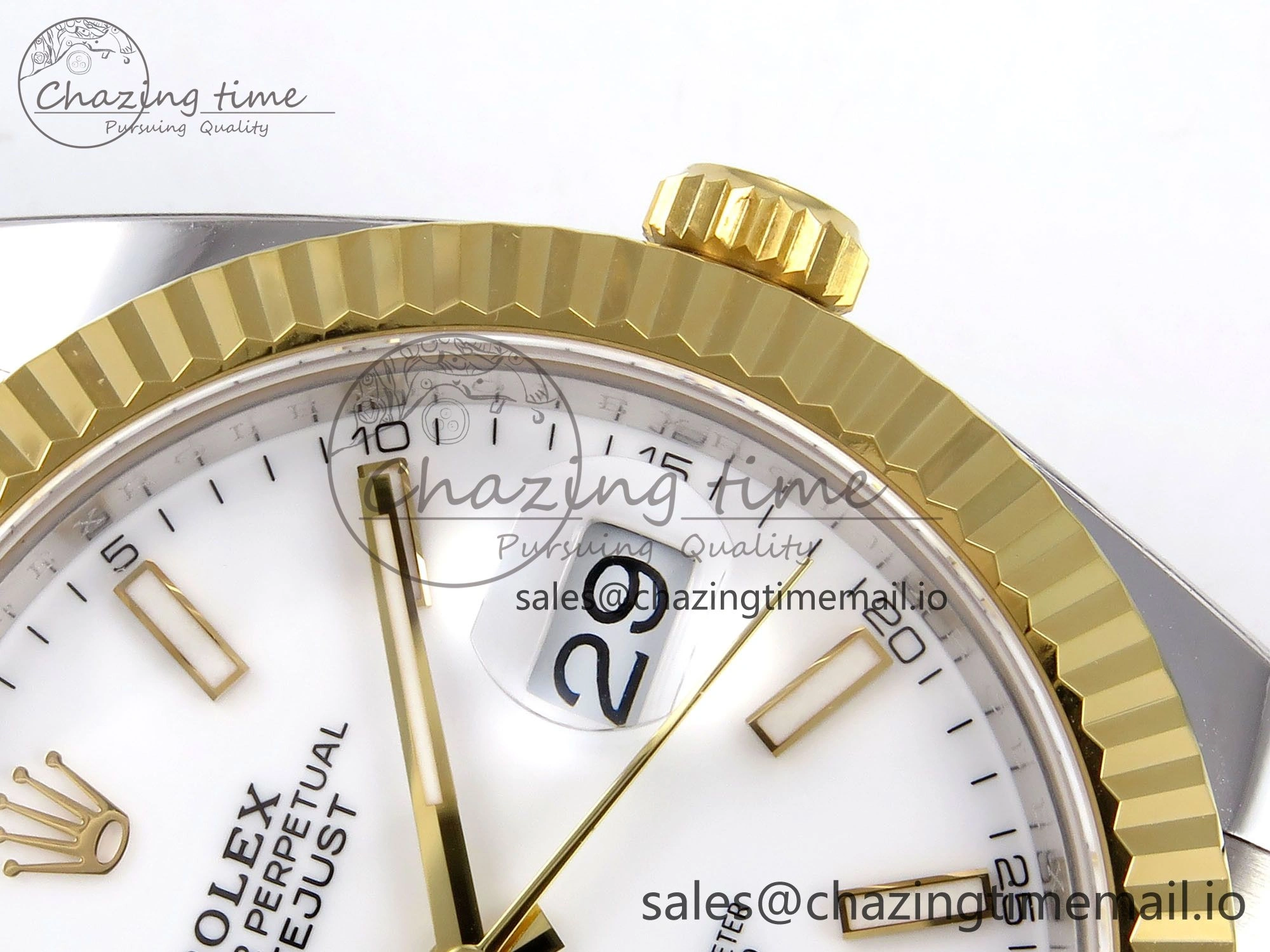 WrinkleFree DateJust 41 SS YG ARF 1:1 Best Edition 904L Steel White Stick Dial on Oyster Bracelet SH 1261