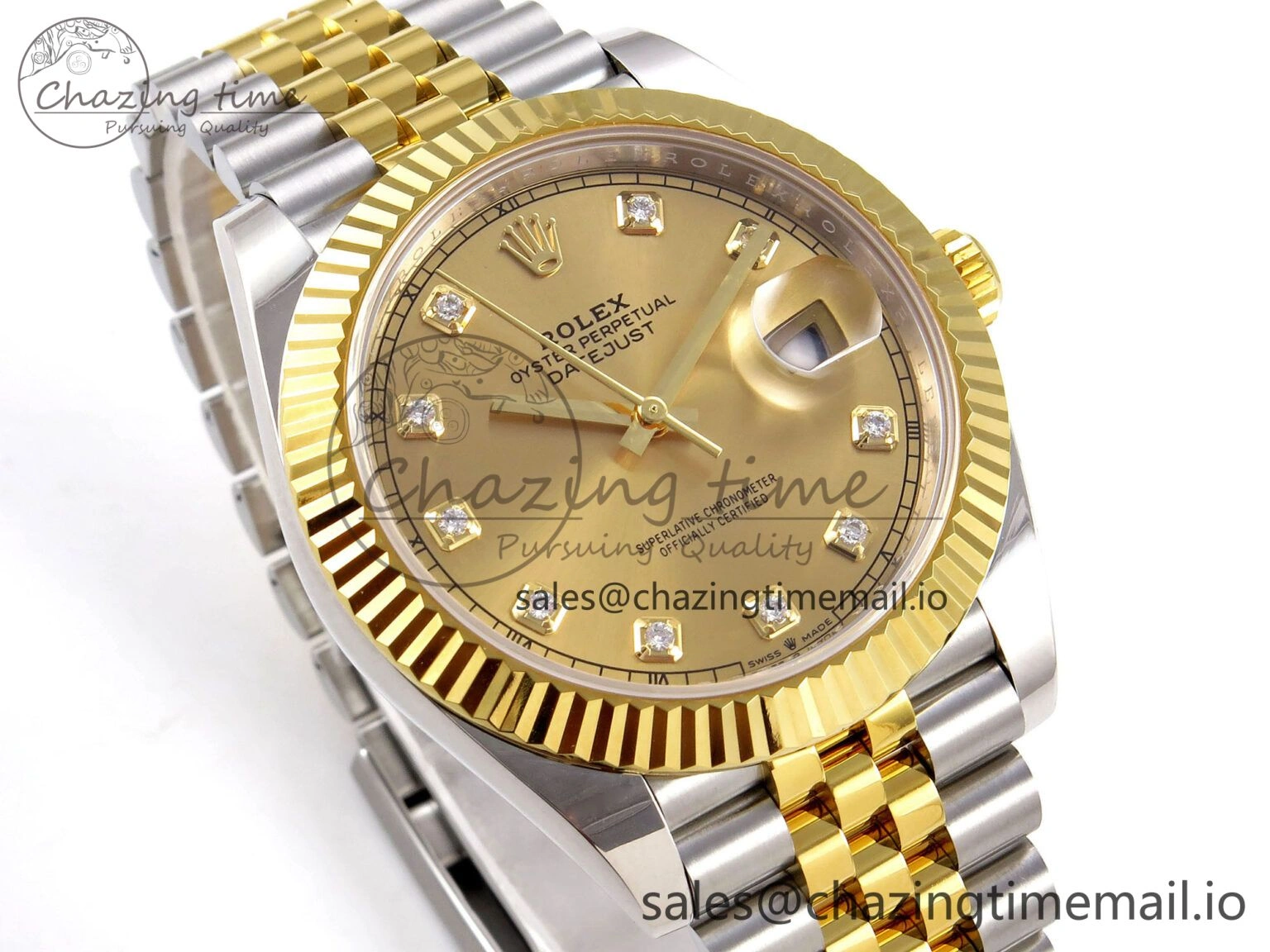 Durable DateJust 41 SS YG ARF 1:1 Best Edition 904L Steel YG Diamonds Dial on Jubilee Bracelet SH3235 (Gain Weight) 1217