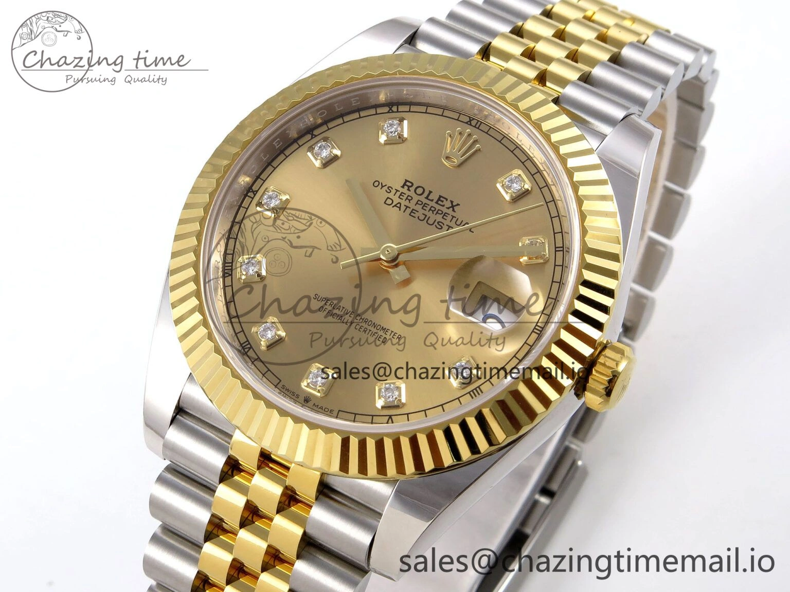 Durable DateJust 41 SS YG ARF 1:1 Best Edition 904L Steel YG Diamonds Dial on Jubilee Bracelet SH3235 (Gain Weight) 1217