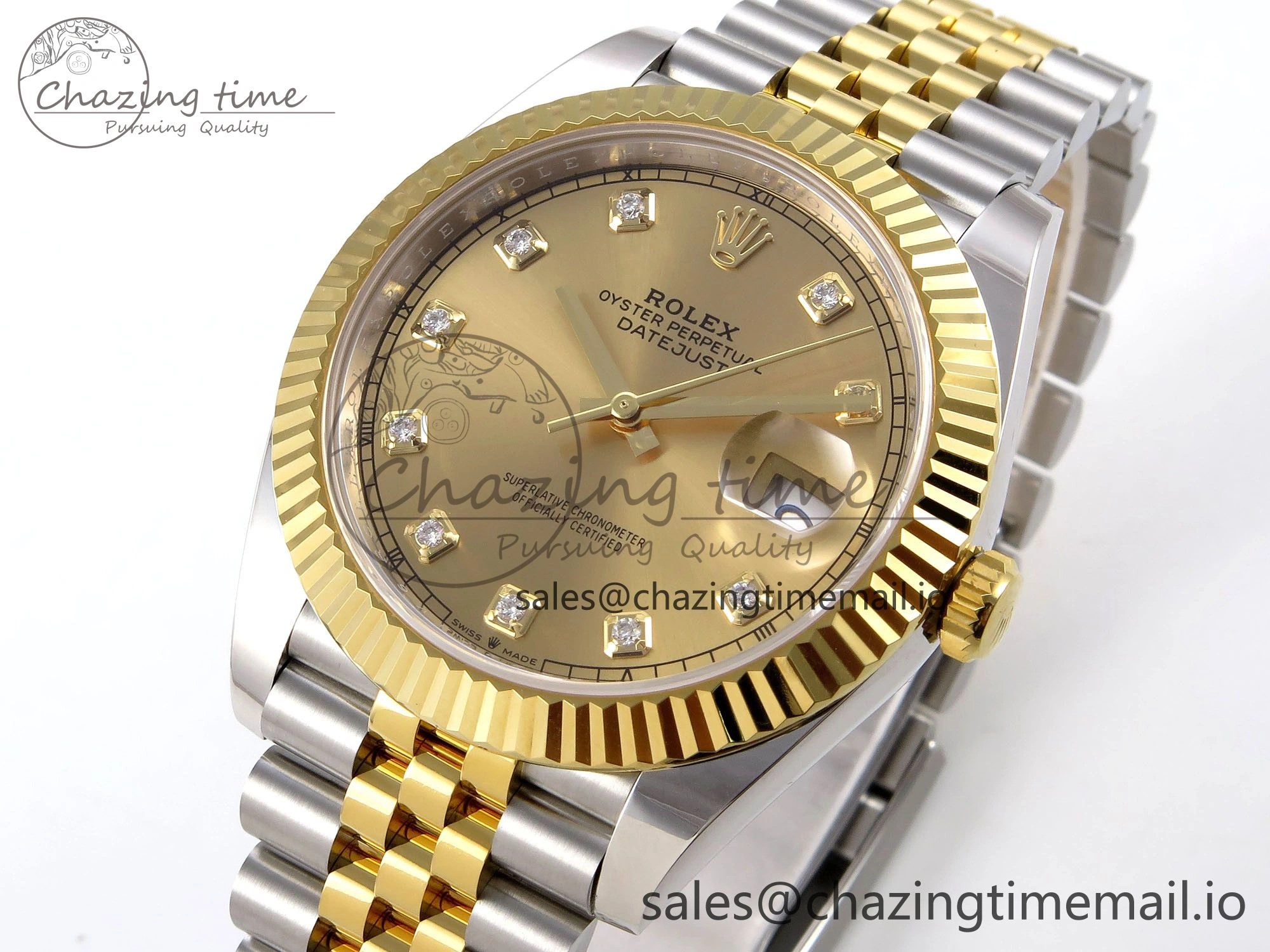 Durable DateJust 41 SS YG ARF 1:1 Best Edition 904L Steel YG Diamonds Dial on Jubilee Bracelet SH3235 (Gain Weight) 1217