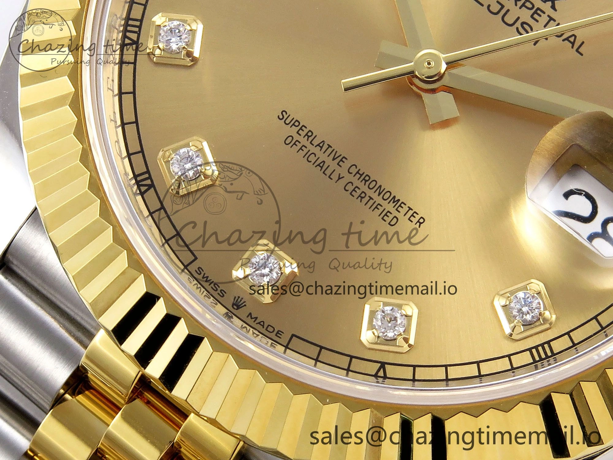 Stylish DateJust 41 SS YG ARF 1:1 Best Edition 904L Steel YG Diamonds Dial on Jubilee Bracelet SH 1246