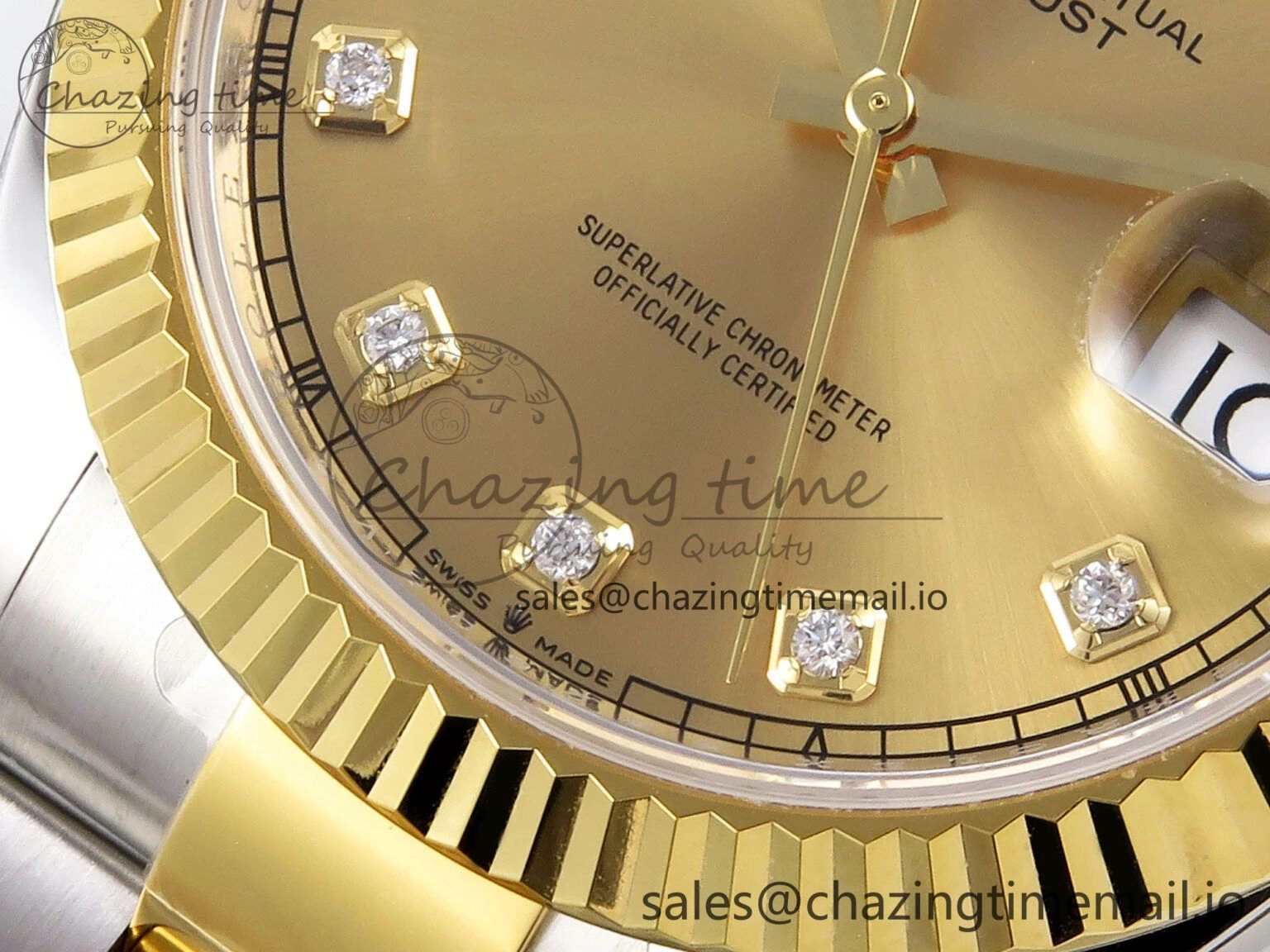 DateJust 41 SS YG ARF 1:1 Best Edition 904L Steel YG Diamonds Dial on Oyster Bracelet SH3235 (Gain Weight) Thermal 1230