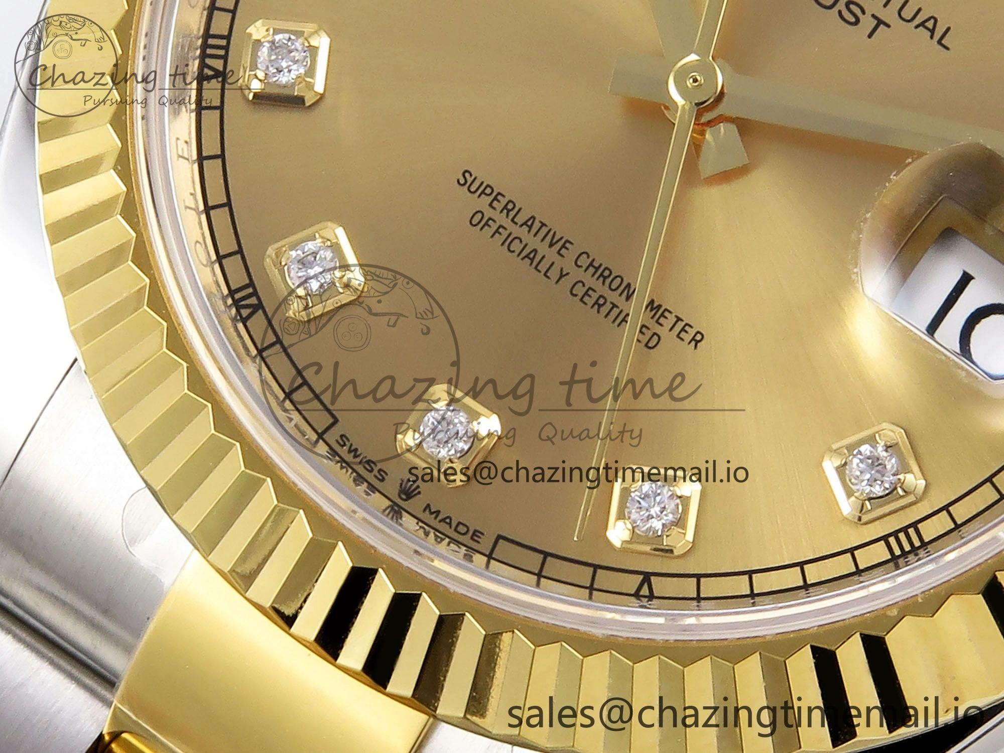 DateJust 41 SS YG ARF 1:1 Best Edition 904L Steel YG Diamonds Dial on Oyster Bracelet SH OdorResistant 1256