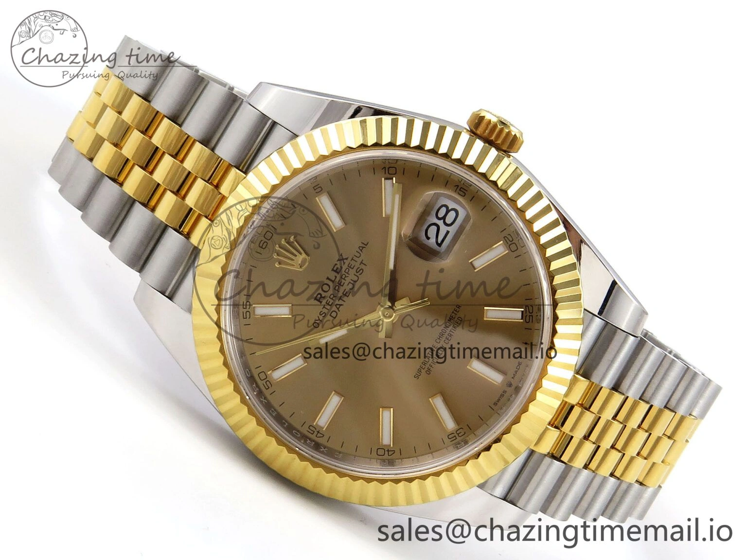 Soft DateJust 41 SS YG ARF 1:1 Best Edition 904L Steel YG Stick Dial on Jubilee Bracelet SH3235 (Gain Weight) 1228